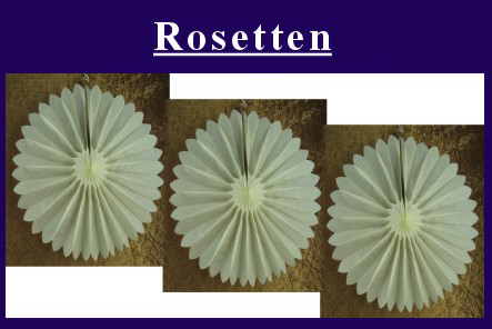 Hochzeitsdekoration Rosetten